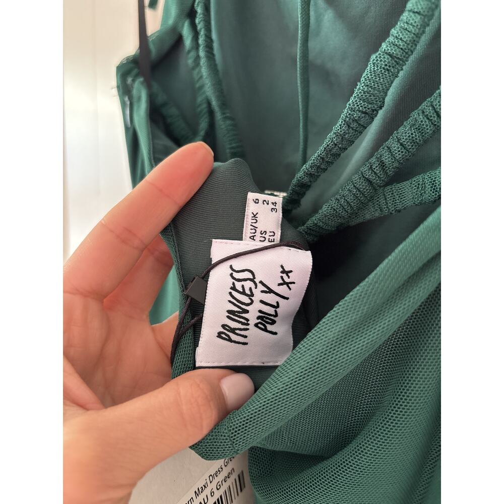 Princess Polly Green Maxi Dress Size 2 - Picture 6 of 11